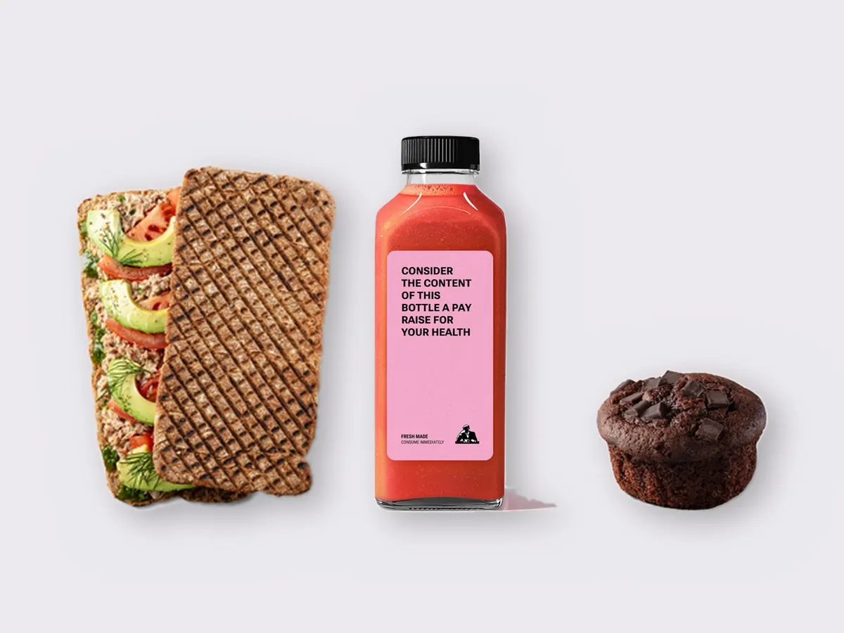 The Ultimate JOE Trio — Tunacado Sandwich, Iron Man, Chocolate Muffin