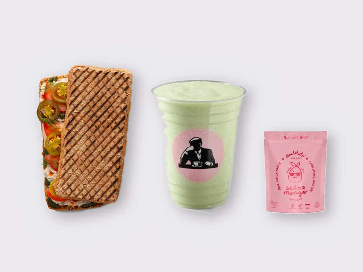 The Ultimate JOE Trio — Spicy Tuna Sandwich, Avo Shake, Tangy Mango Bites