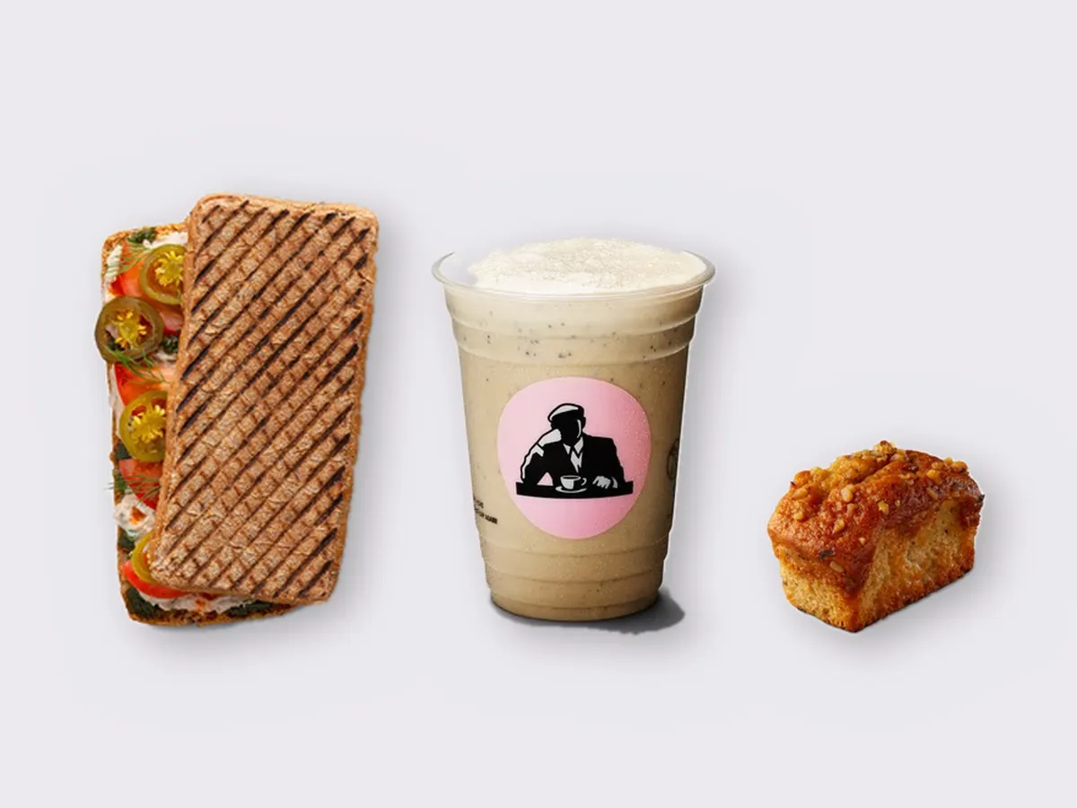 The Ultimate JOE Trio — Spicy Tuna Sandwich, Coffee Shake, Banana Bread