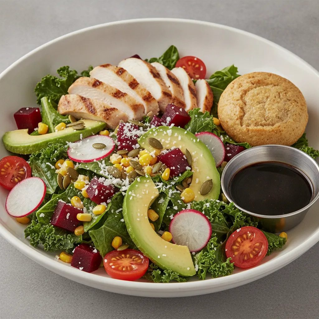 Fresh From the Market Salad with Chicken - Balsamic Vinaigrette / GF Bread