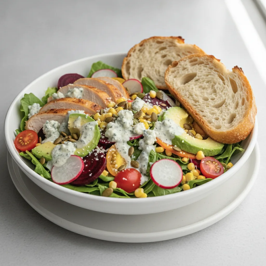 Fresh From the Market Salad with Chicken - Blue Cheese Dressing / Sourdough