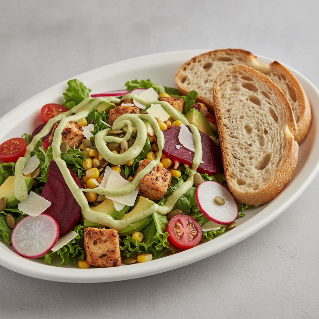 Fresh From the Market Salad with Chicken - Green Goddess Dressing / Sourdough