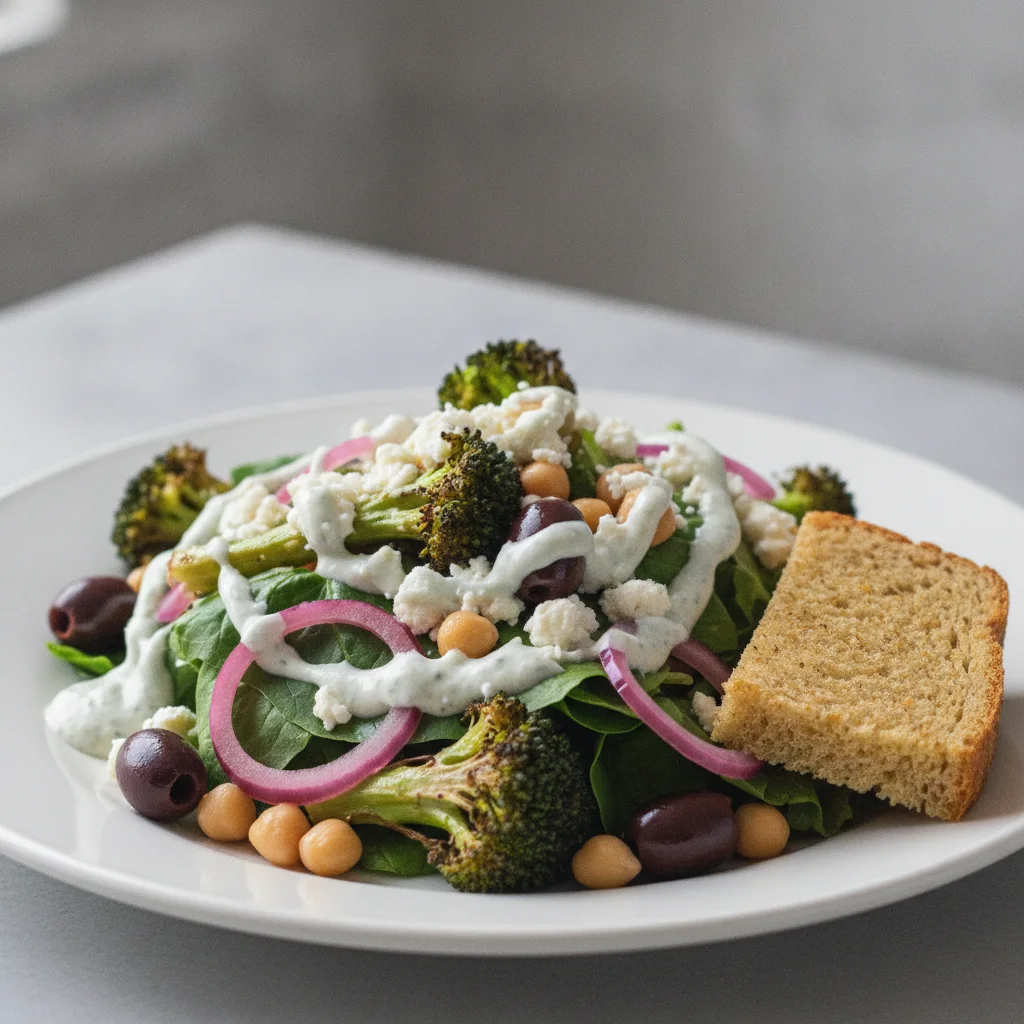 Mama's Mediterranean, Blue Cheese Dressing, GF Bread