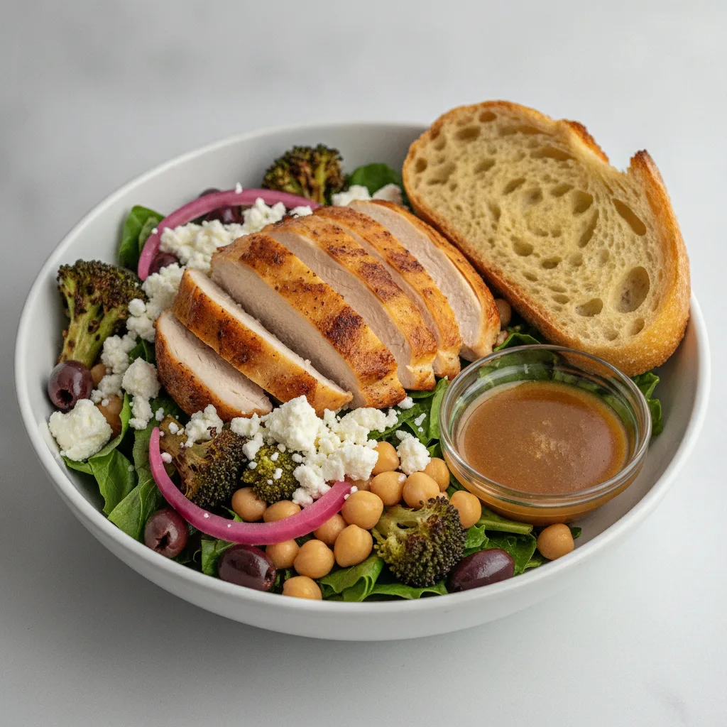 Mama's Mediterranean, Roasted Chicken, Balsamic Vinaigrette, Sourdough