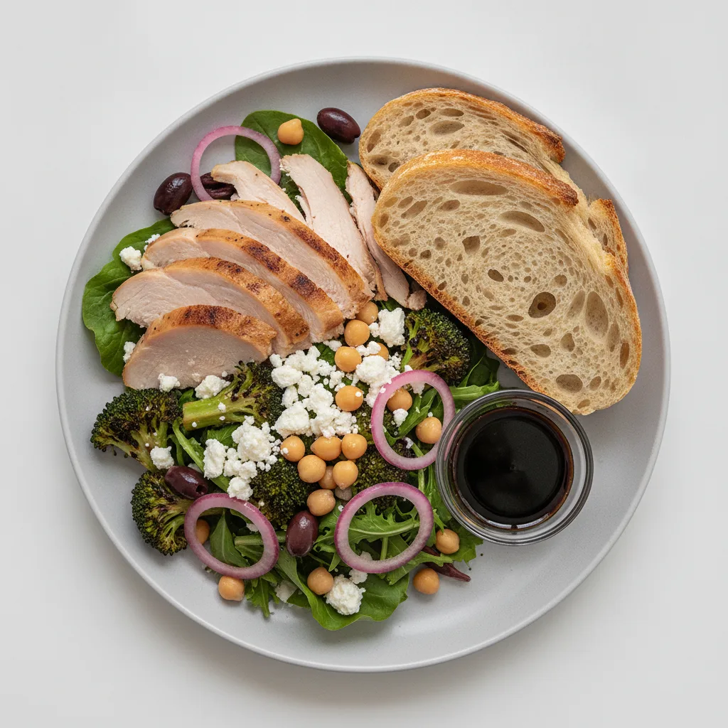 Mama's Mediterranean, Fresh Roasted Turkey, Balsamic Vinaigrette, Sourdough