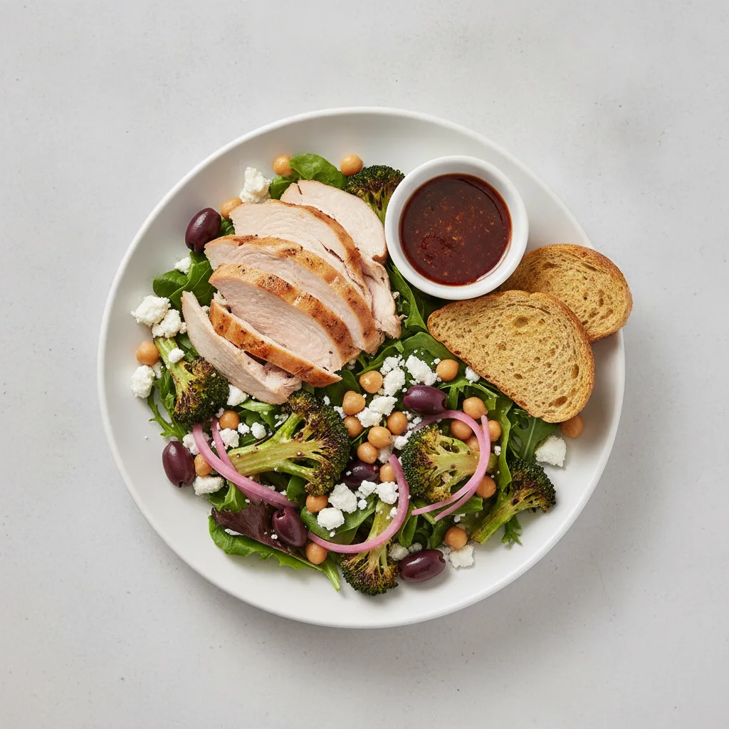 Mama's Mediterranean, Fresh Roasted Turkey, Balsamic Vinaigrette, GF Bread