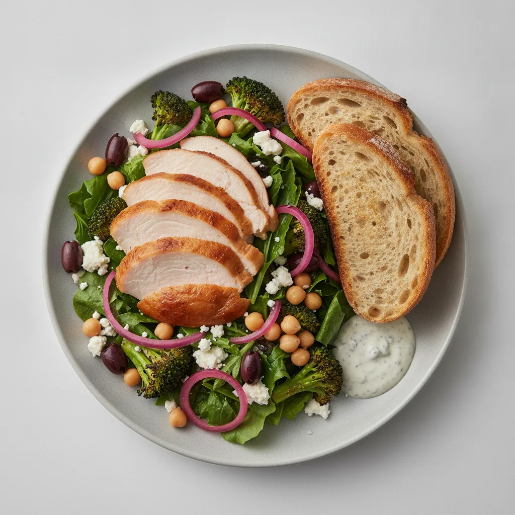 Mama's Mediterranean, Fresh Roasted Turkey, Blue Cheese Dressing, Sourdough