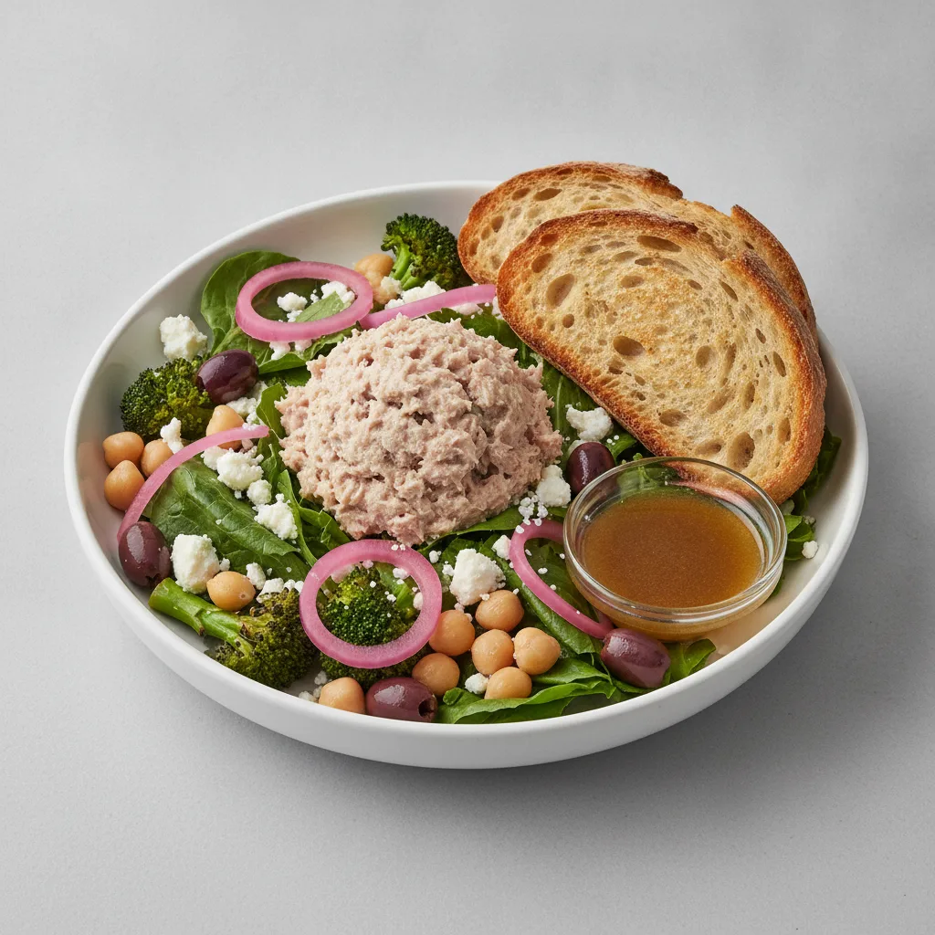 Mama's Mediterranean, Albacore Tuna Salad, Balsamic Vinaigrette, Sourdough
