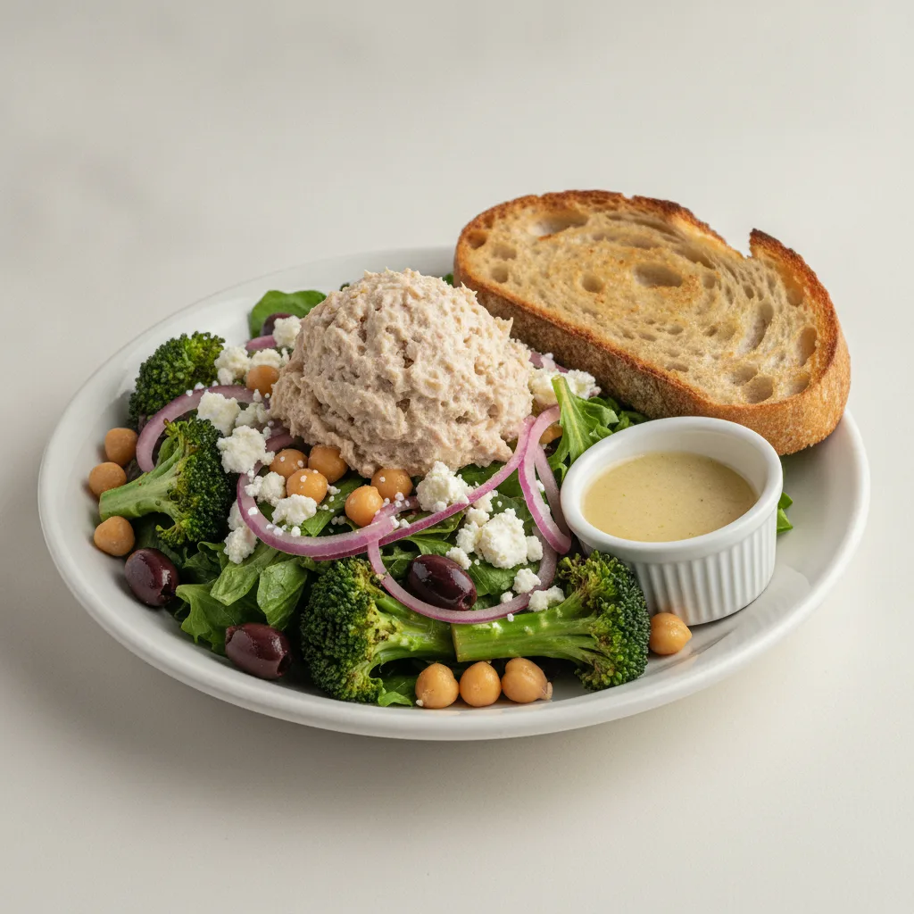 Mama's Mediterranean, Albacore Tuna Salad, Lemon Herb Vinaigrette, Sourdough