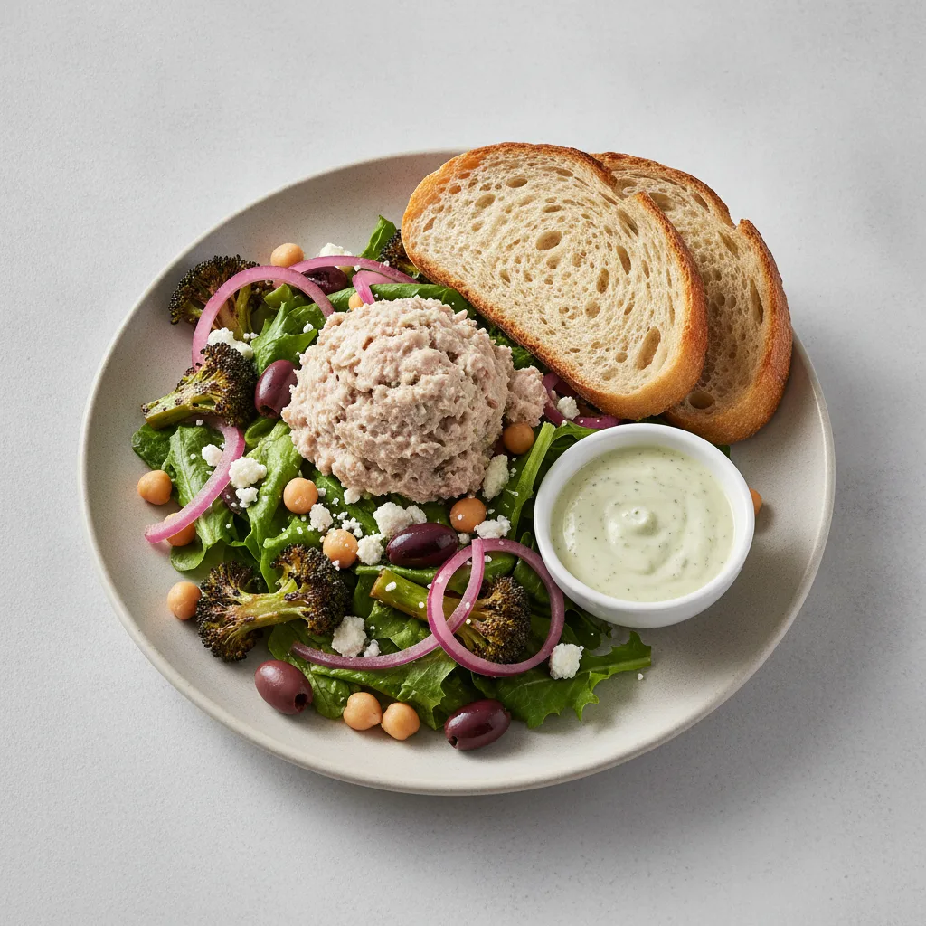 Mama's Mediterranean, Albacore Tuna Salad, Green Goddess Dressing, Sourdough