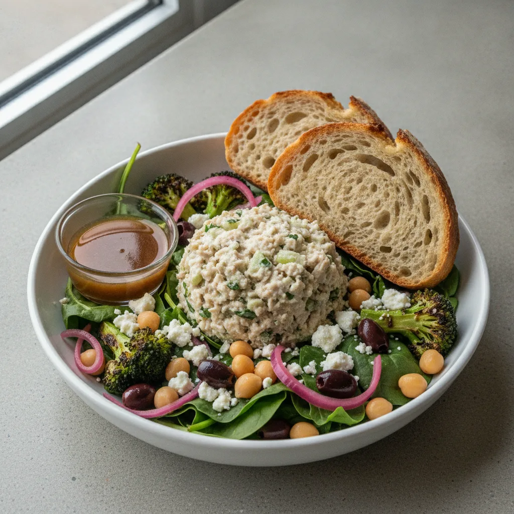 Mama's Mediterranean, Herb Chicken Salad, Balsamic Vinaigrette, Sourdough