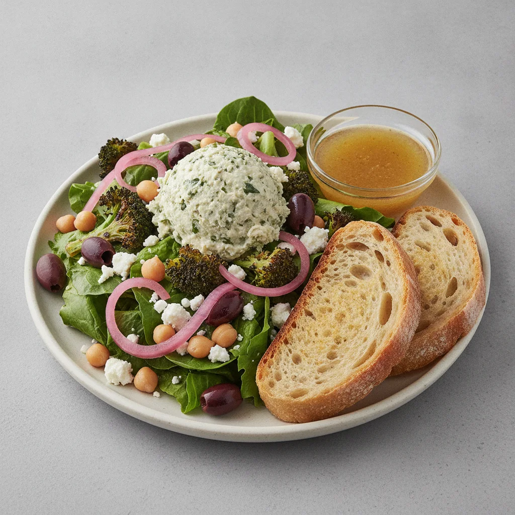 Mama's Mediterranean, Herb Chicken Salad, Lemon Herb Vinaigrette, Sourdough