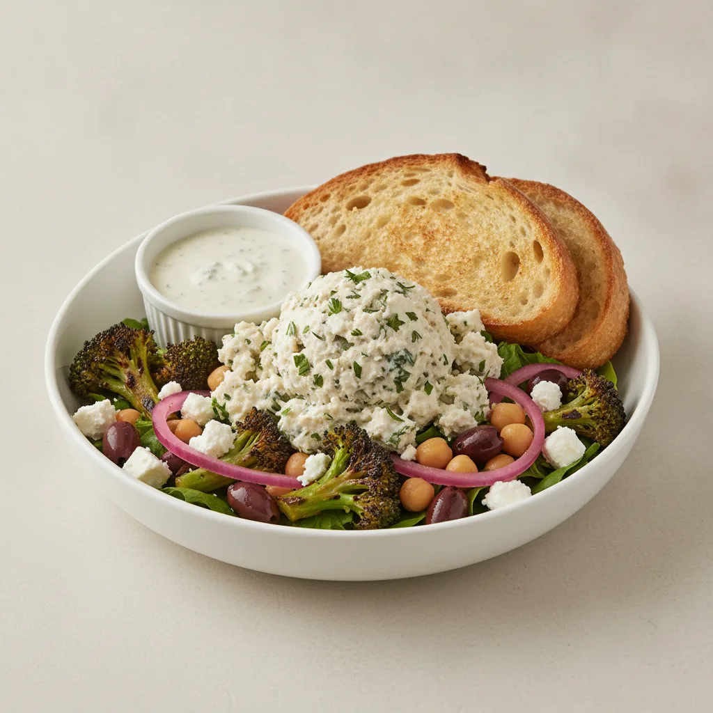 Mama's Mediterranean, Herb Chicken Salad, Blue Cheese Dressing, Sourdough
