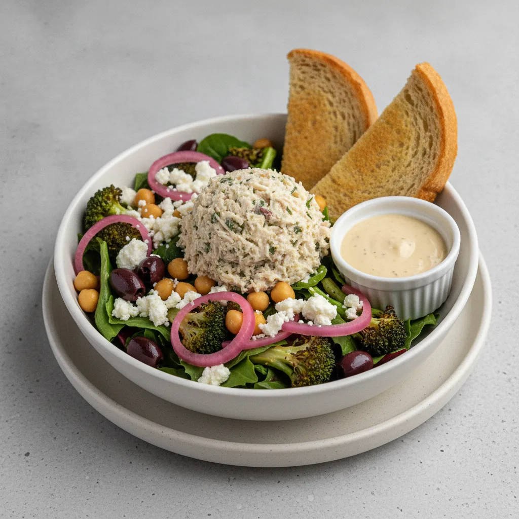 Mama's Mediterranean, Herb Chicken Salad, Caesar Dressing, GF Bread
