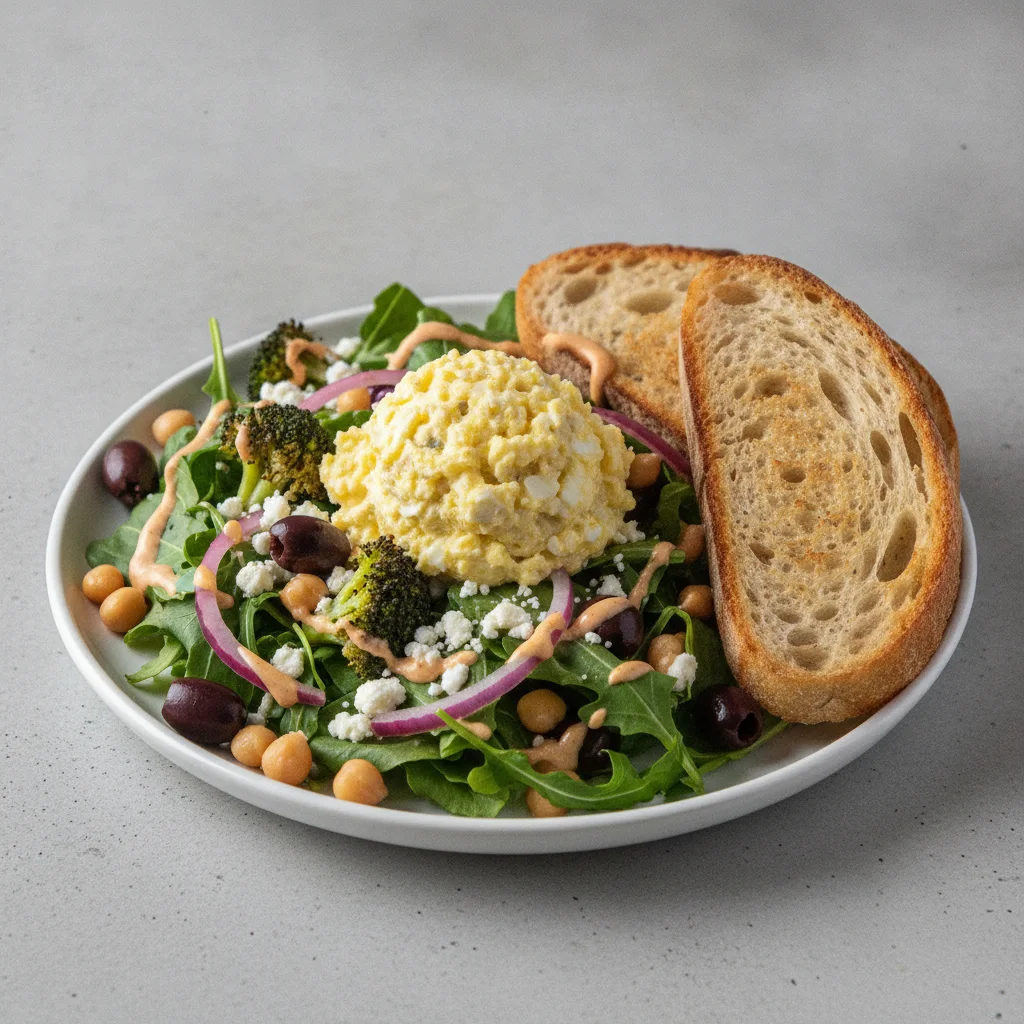Mama's Mediterranean, Japanese Style Egg Salad, Chipotle Ranch, Sourdough