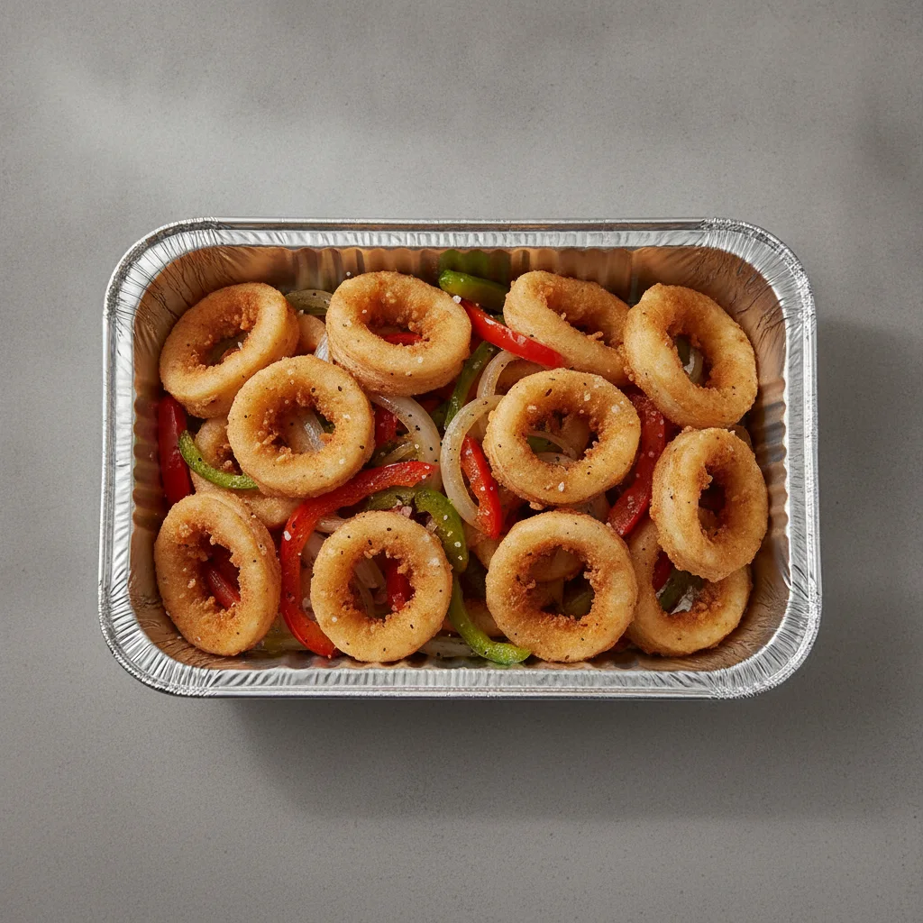 Golden Calamari Rings Half Tray Golden Calamari Rings Half Tray