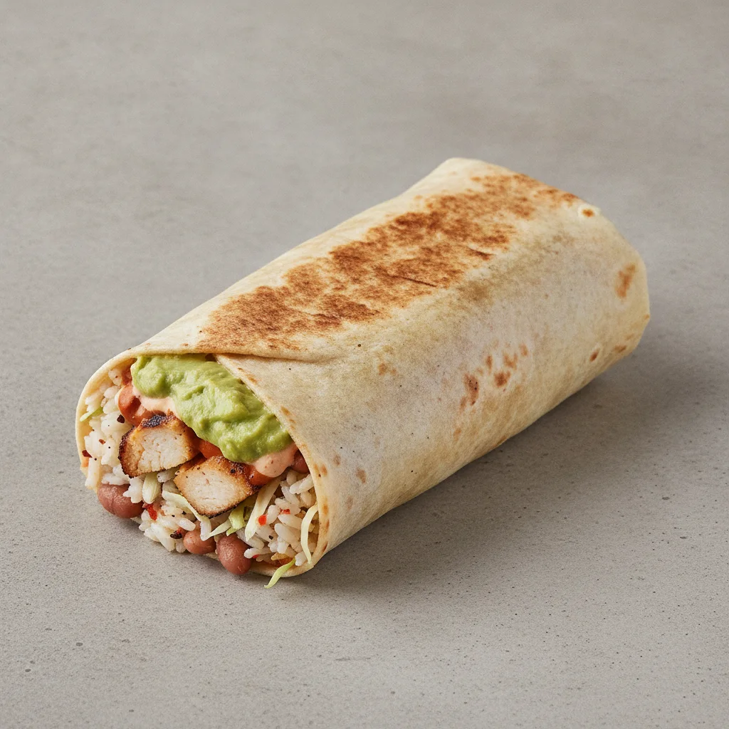 Queso Guacamole Chicken Burrito Queso Guacamole Chicken Burrito