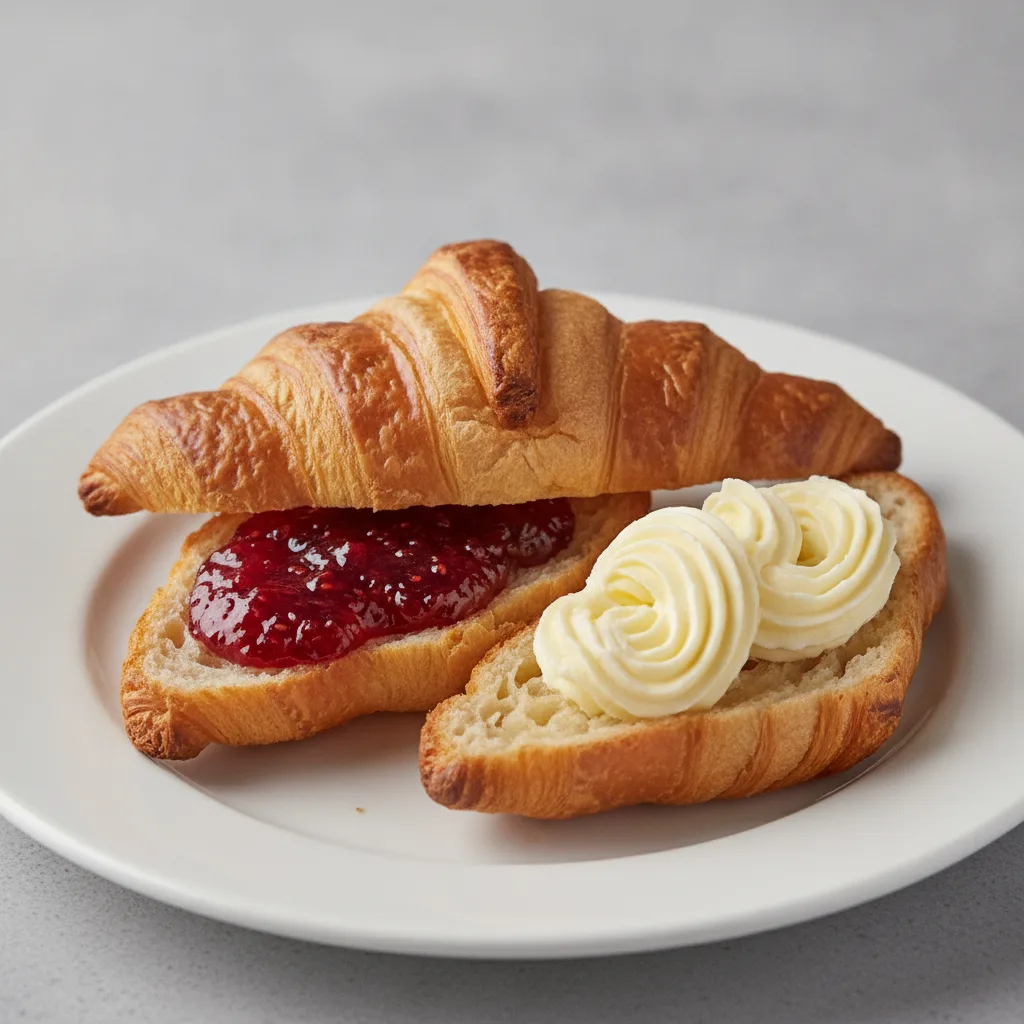 Croissants with Raspberry Jam and Whipped Butter (Continental Breakfast Menu)