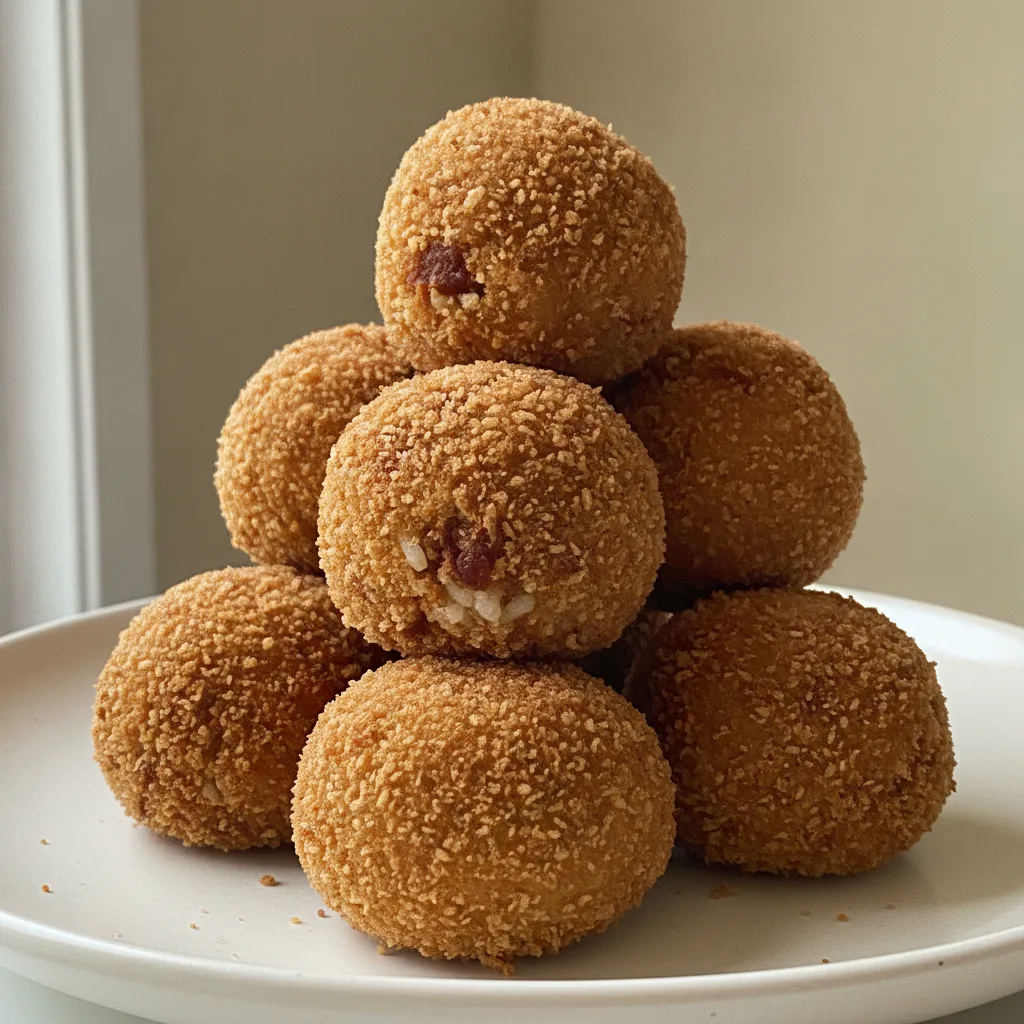 Cajun Boudin Balls with Impossible Meat (Cajun Dinner Menu)