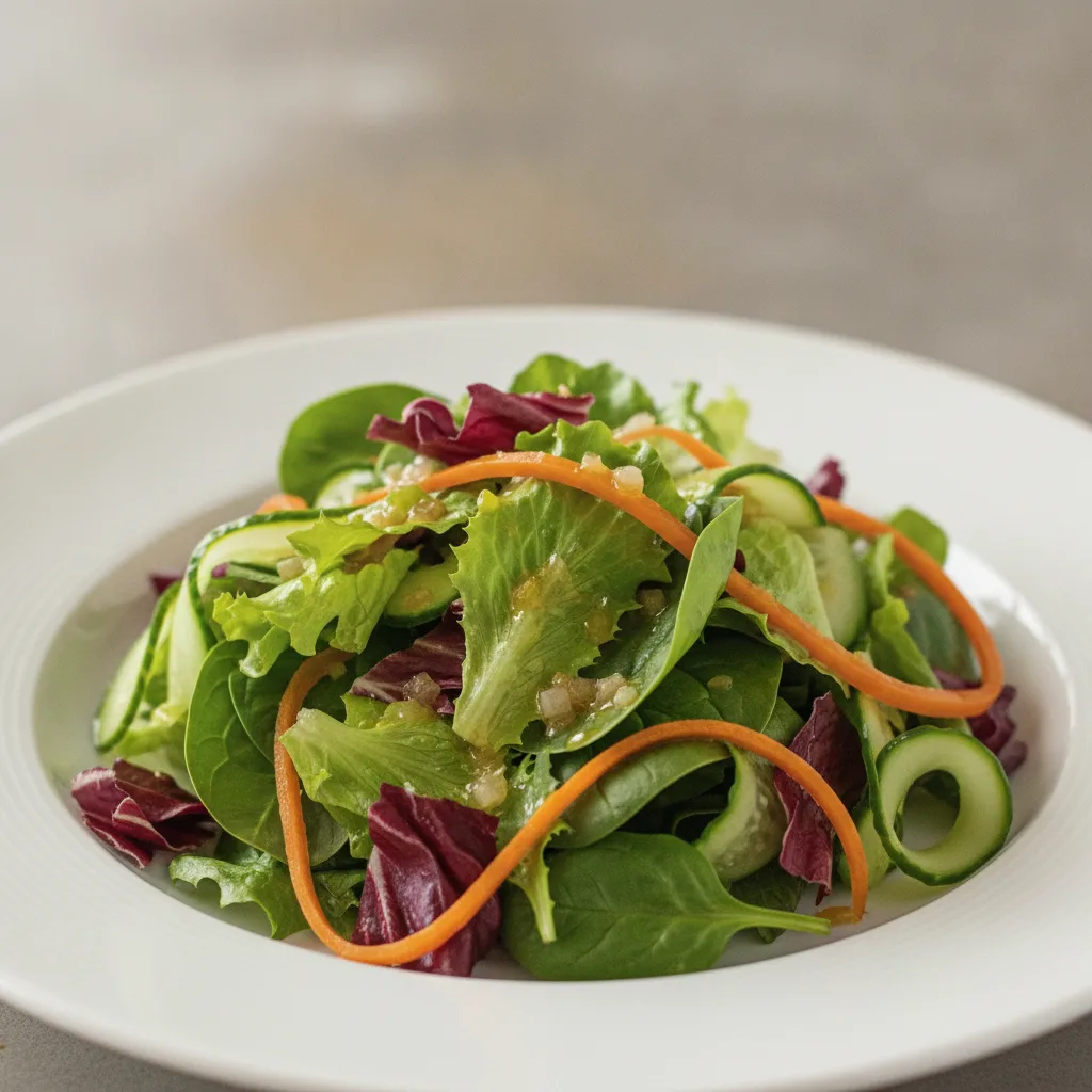 Mixed Greens Salad with Carrot, Cucumber, and Lemon Shallot Vinaigrette (Pork Tenderloin/Chicken Dinner)