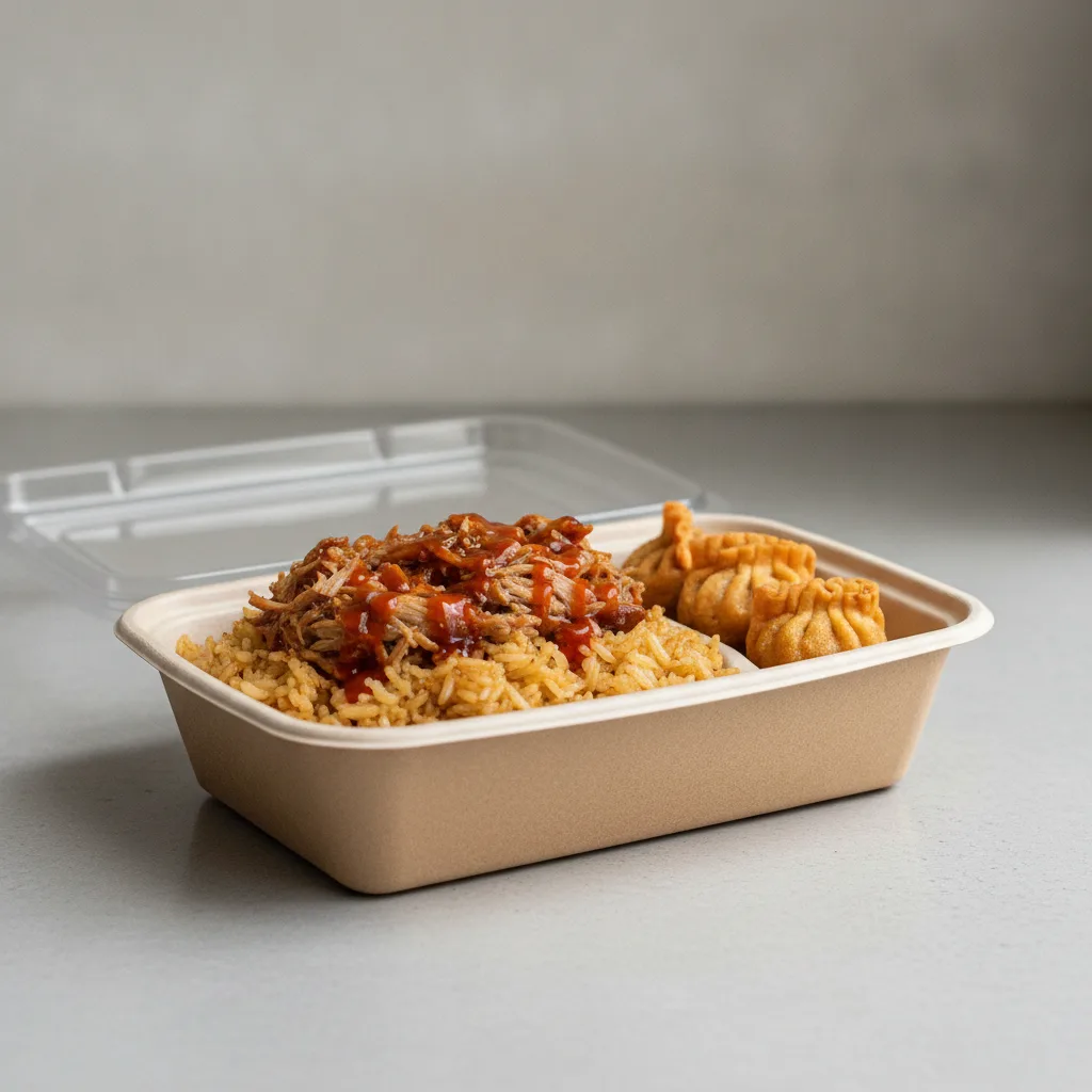 Trash Panda Bowl Box - Fried Rice, Pulled Pork, Sweet and Sour and Mini Chicken Dumplings
