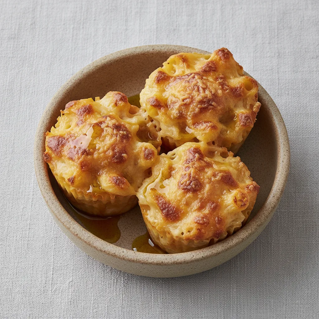 Mac and Cheese Cups with Truffle Oil Mac and Cheese Cups with Truffle Oil