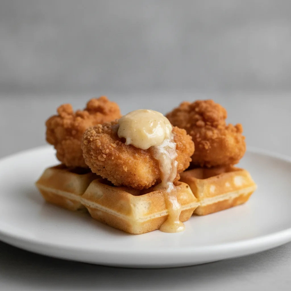Mini Chicken and Waffles with Maple Butter Mini Chicken and Waffles with Maple Butter