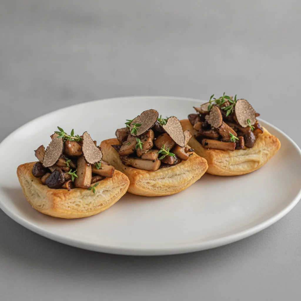 Wild Mushroom Tarts with Truffle and Fresh Thyme Wild Mushroom Tarts with Truffle and Fresh Thyme