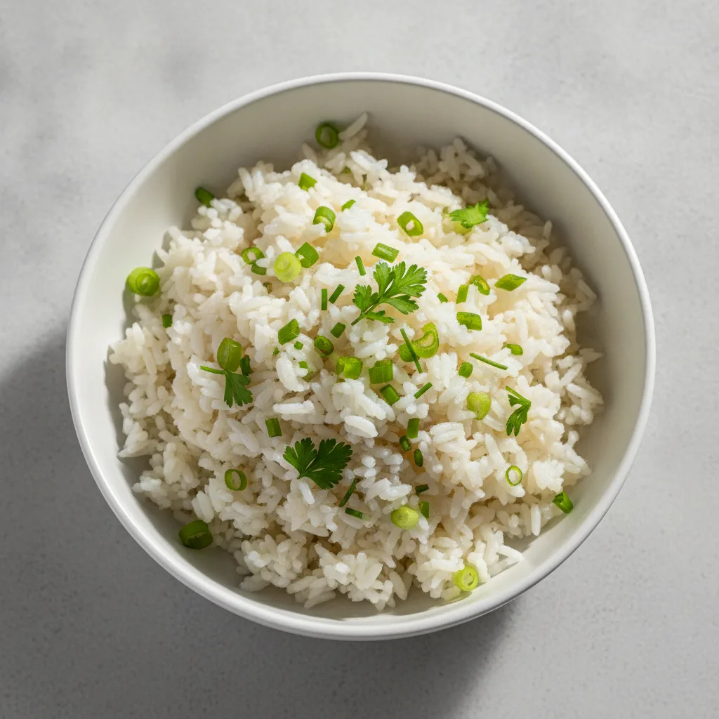 White Rice with Green Onions and Herbs White Rice with Green Onions and Herbs
