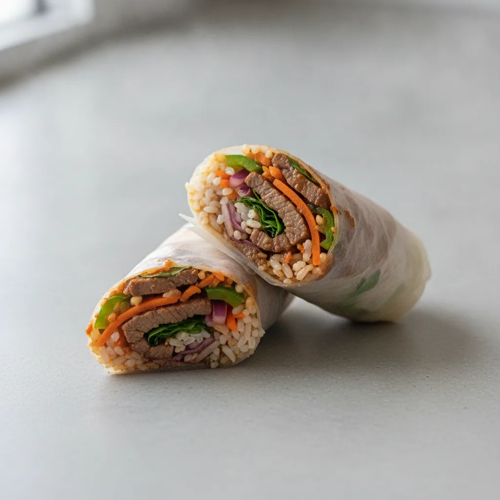 Spicy Basil Wrap with Beef Spicy Basil Wrap with Beef