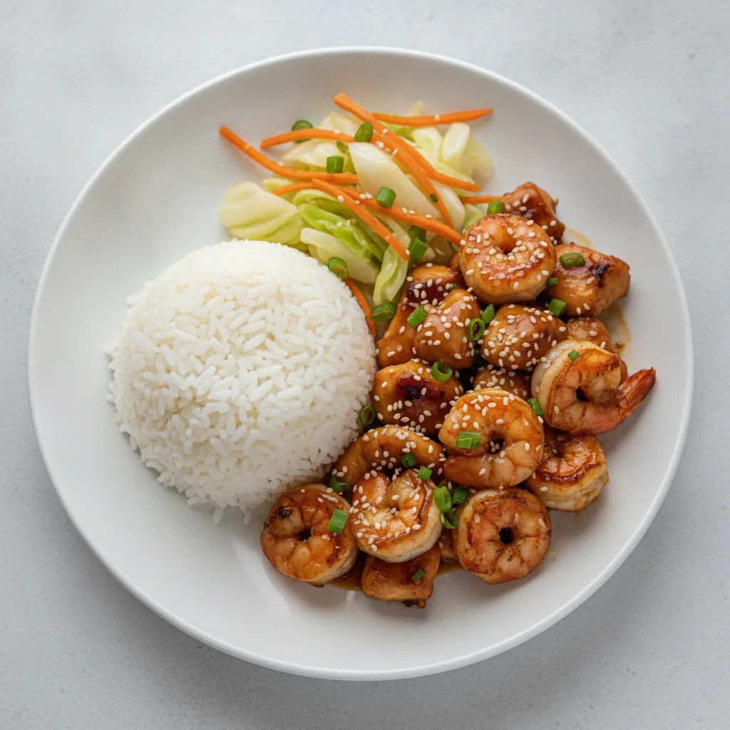 Teriyaki Entree with Chicken & Shrimp Teriyaki Entree with Chicken & Shrimp