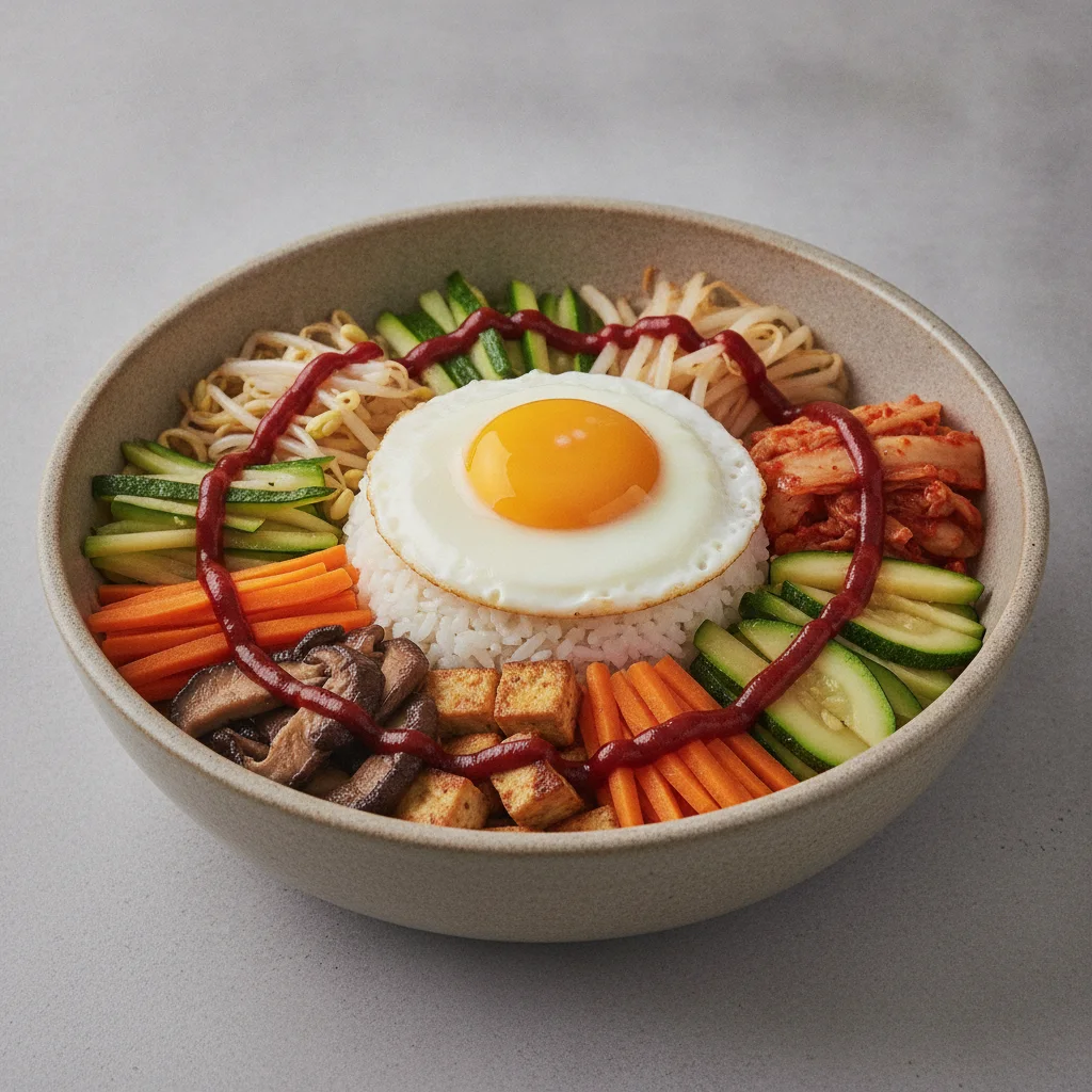 Korean Bibimbap with Tofu Korean Bibimbap with Tofu