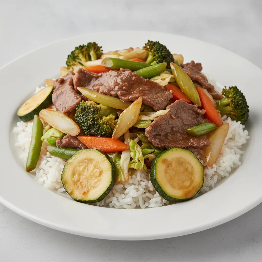 Mixed Vegetable Entree with Beef Mixed Vegetable Entree with Beef