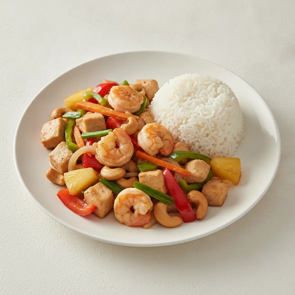 Cashew Entree with Chicken & Shrimp Cashew Entree with Chicken & Shrimp