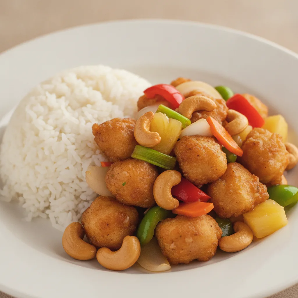Cashew Entree with Crispy Fish Cashew Entree with Crispy Fish