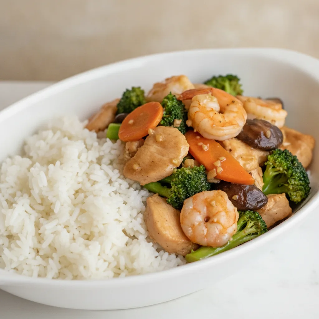 Broccoli Royal Entree with Chicken & Shrimp Broccoli Royal Entree with Chicken & Shrimp