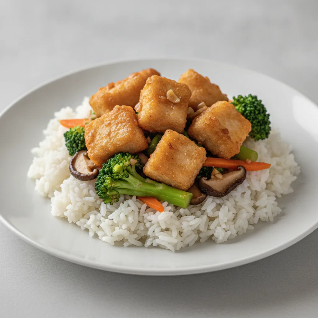 Broccoli Royal Entree with Crispy Fish Broccoli Royal Entree with Crispy Fish