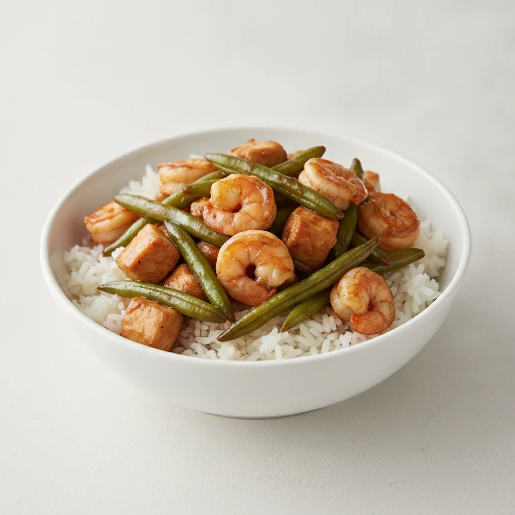 String Bean Entree with Chicken & Shrimp String Bean Entree with Chicken & Shrimp