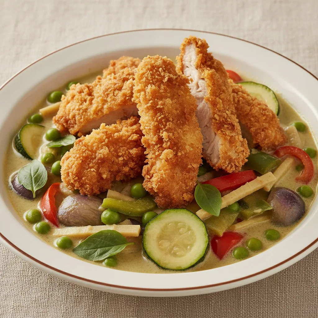 Green Curry with Crispy Chicken Green Curry with Crispy Chicken
