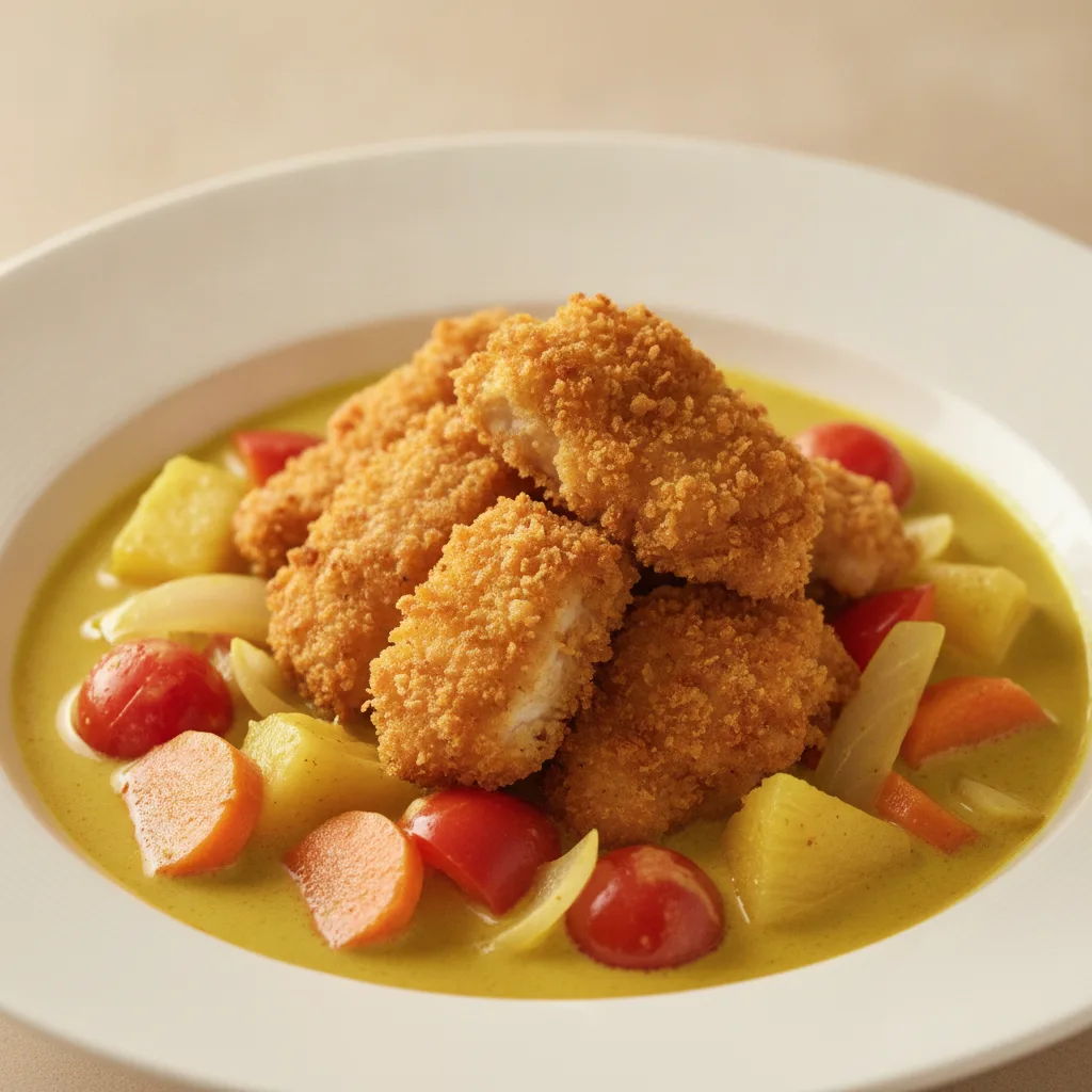 Yellow Curry with Crispy Chicken Yellow Curry with Crispy Chicken