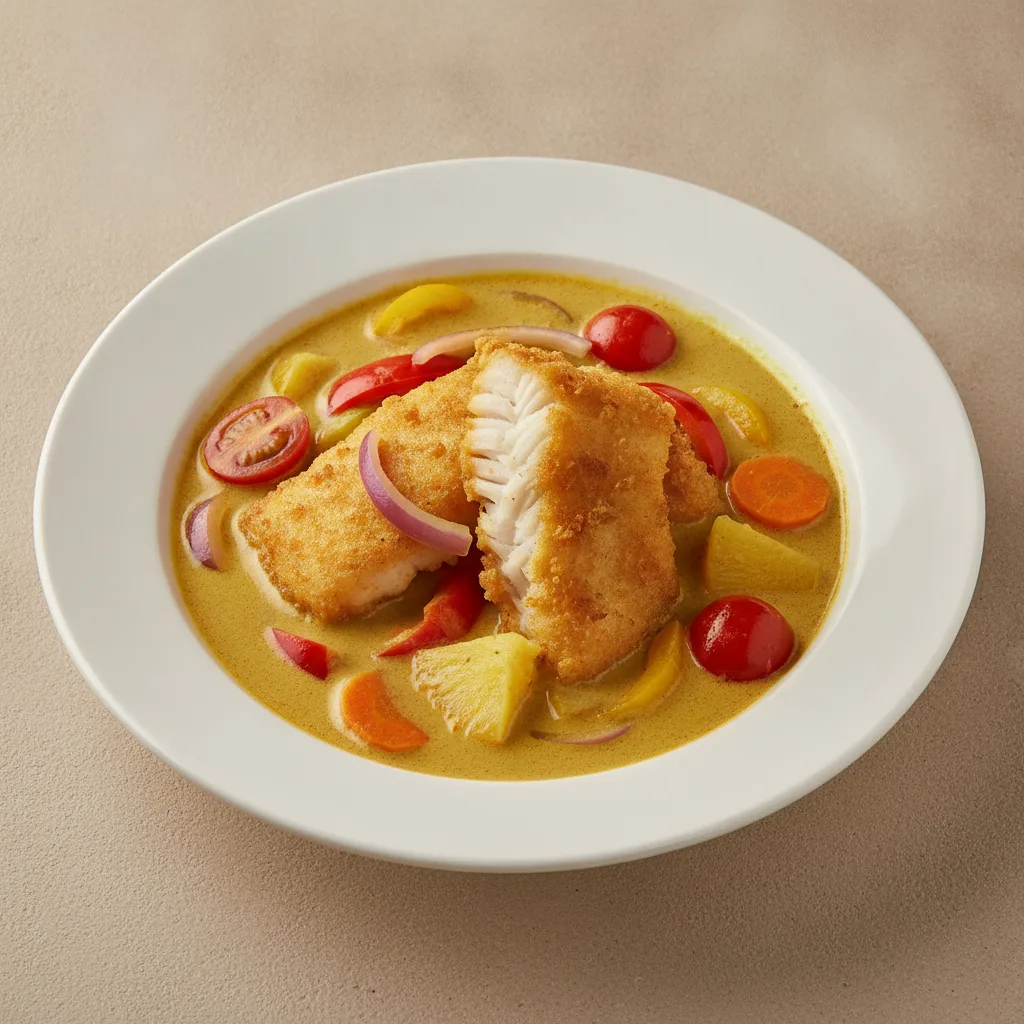 Yellow Curry with Crispy Fish Yellow Curry with Crispy Fish