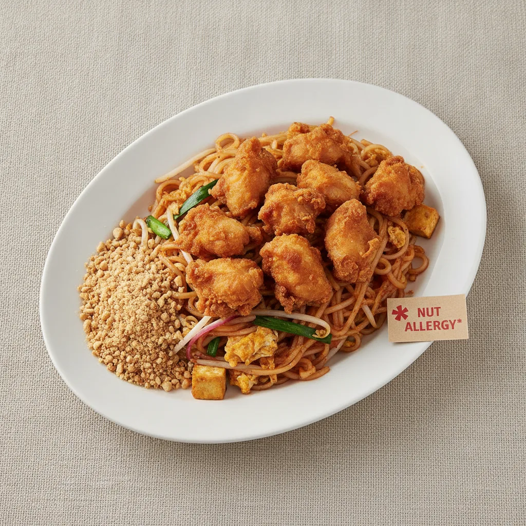 Pad Thai with Crispy Chicken Pad Thai with Crispy Chicken
