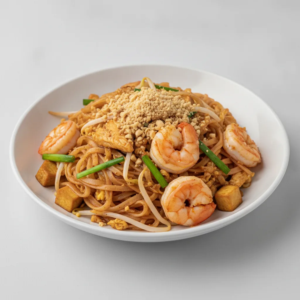 Pad Thai (Gluten-Friendly) with Chicken & Shrimp Pad Thai (Gluten-Friendly) with Chicken & Shrimp