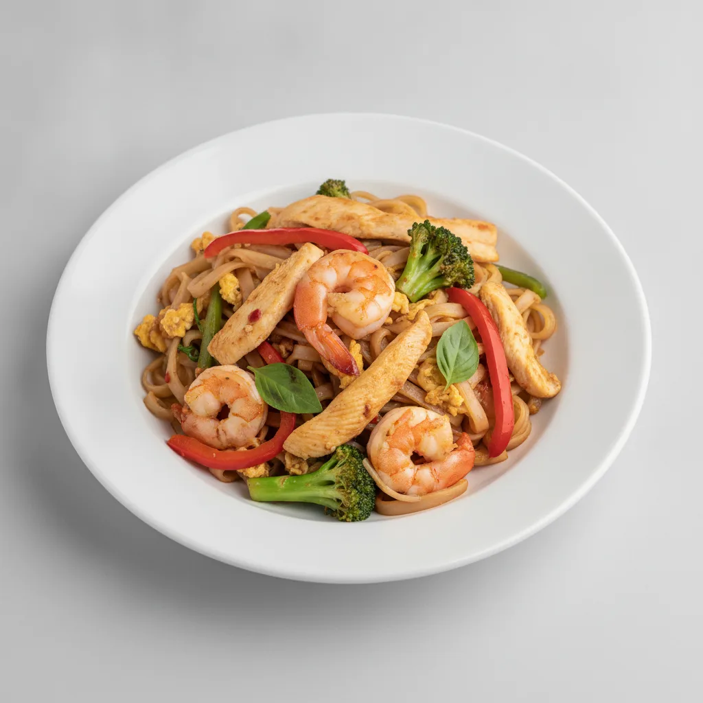 Drunken Noodles with Chicken & Shrimp Drunken Noodles with Chicken & Shrimp