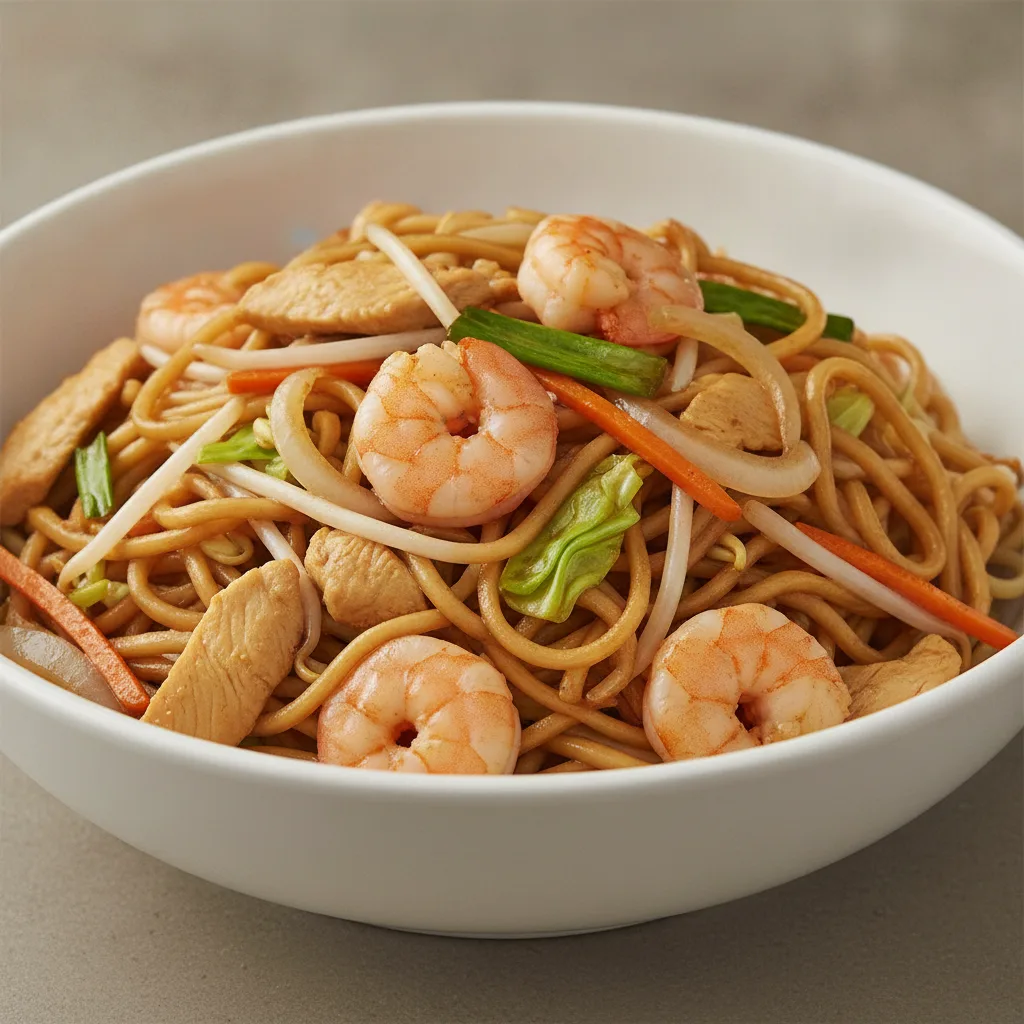 Lo Mein with Chicken & Shrimp Lo Mein with Chicken & Shrimp