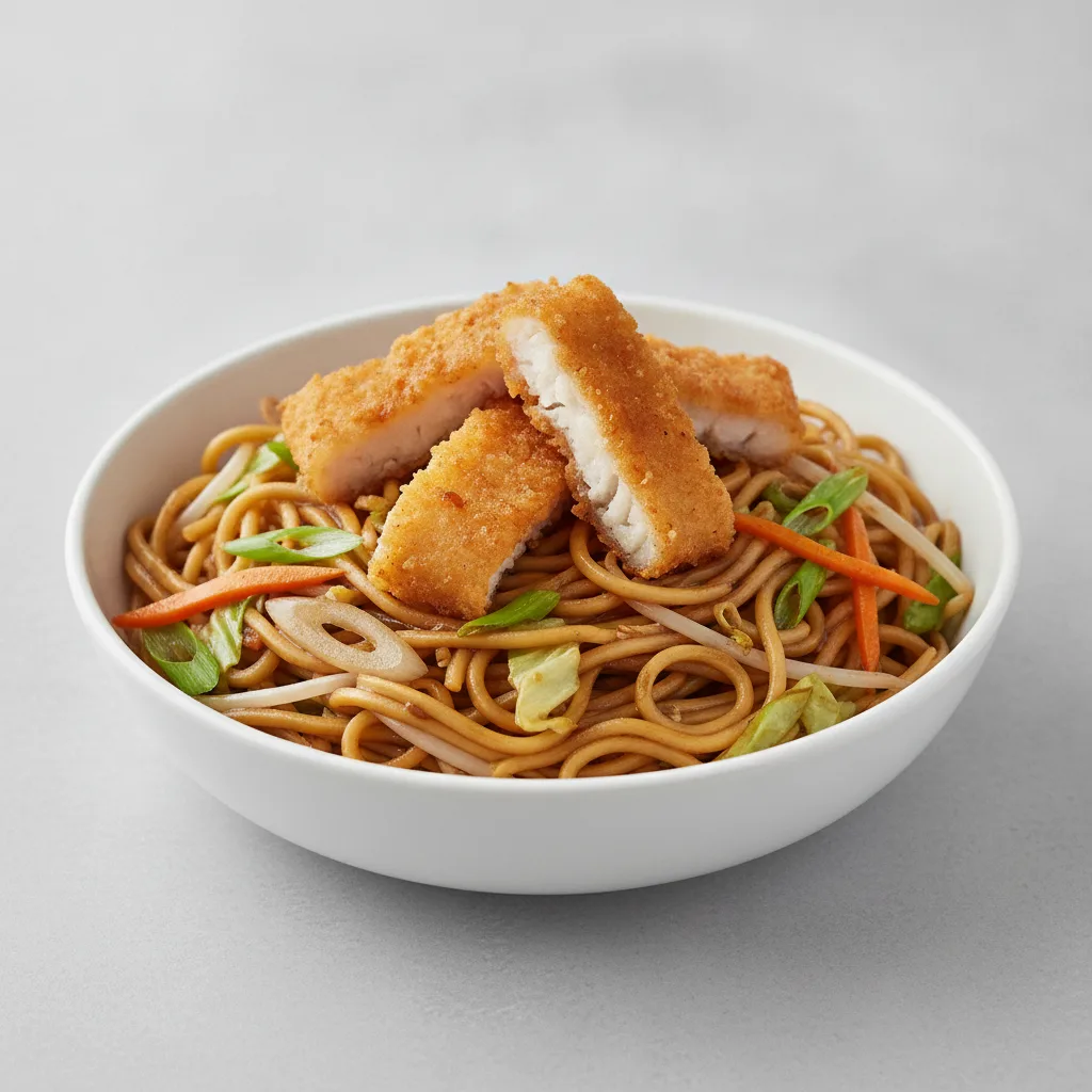Lo Mein with Crispy Fish Lo Mein with Crispy Fish