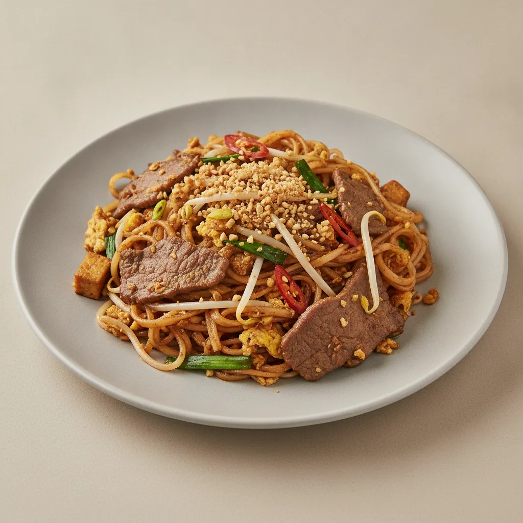 Basil Pad Thai with Beef Basil Pad Thai with Beef