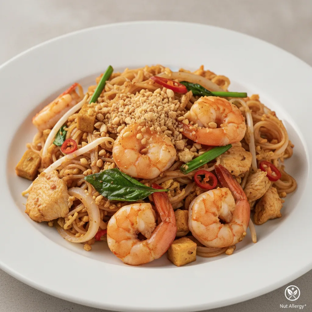 Basil Pad Thai with Chicken & Shrimp Basil Pad Thai with Chicken & Shrimp