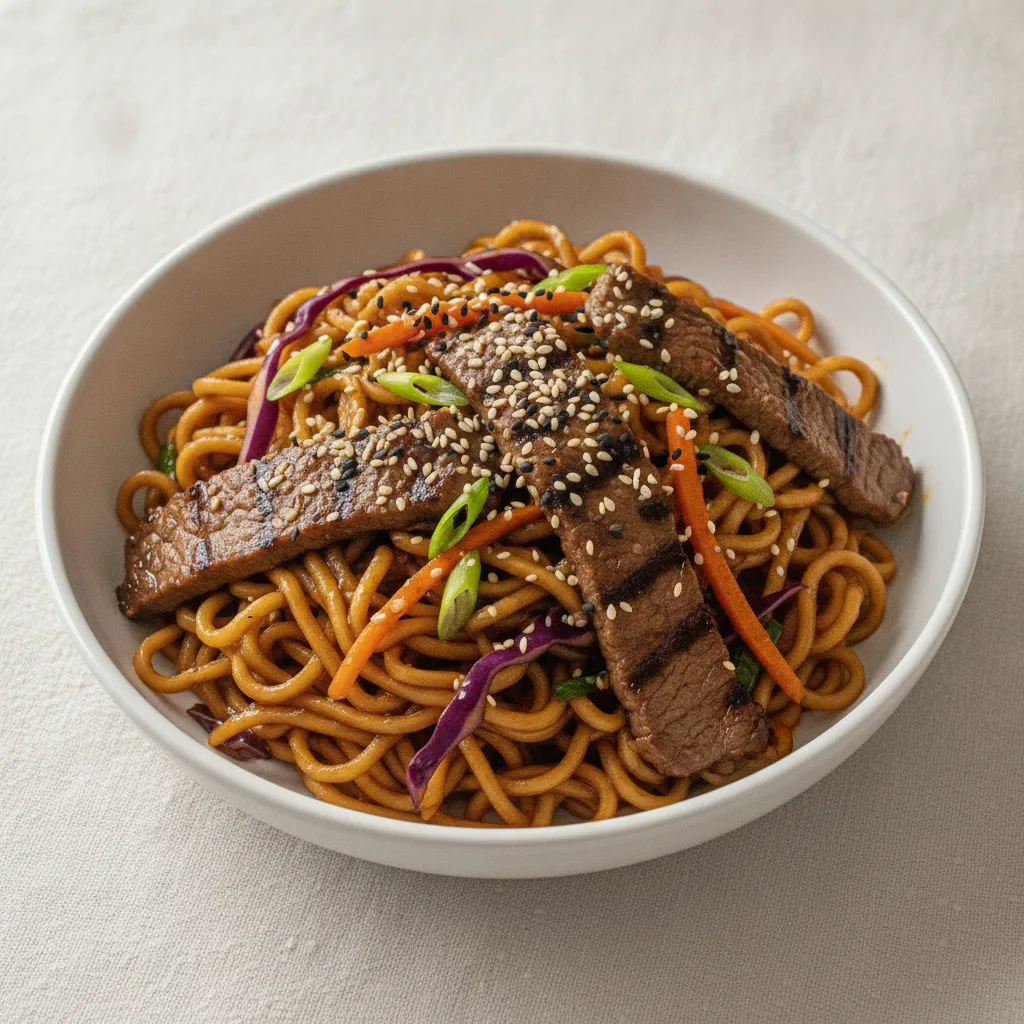 Teriyaki Noodles with Beef Teriyaki Noodles with Beef