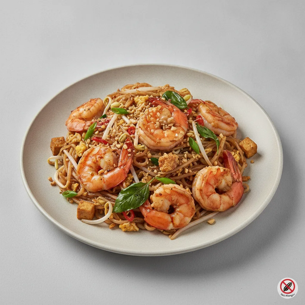 Basil Pad Thai (Gluten-Friendly) with Shrimp Basil Pad Thai (Gluten-Friendly) with Shrimp